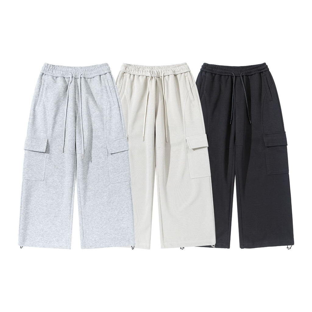 Loose Straight Leg Cargo Sweatpants