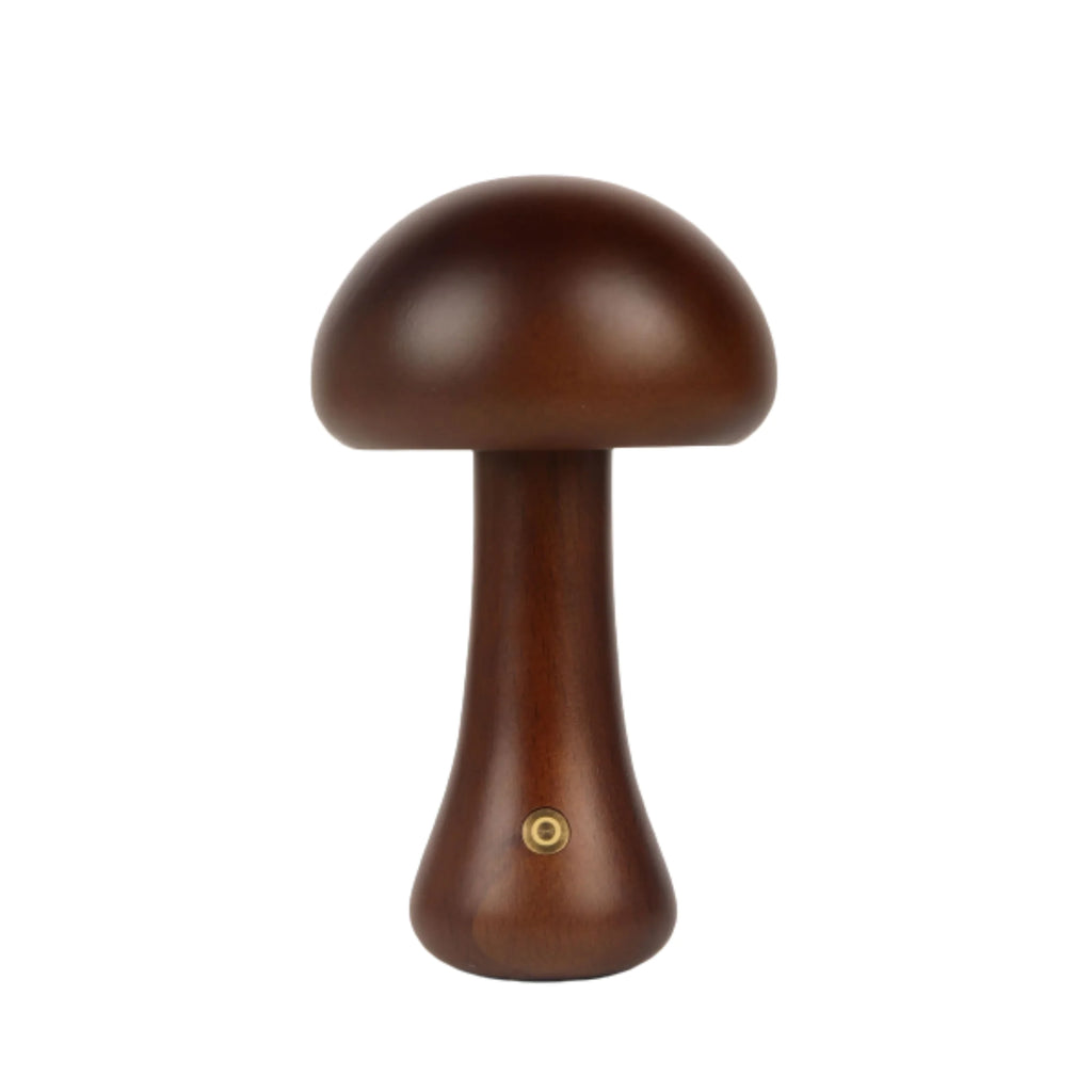 Wood Mushroom Table Light - Rechargeable