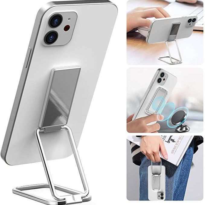 Foldable mobile phone holder ring buckle retractable desktop cell phone stand car magnetic