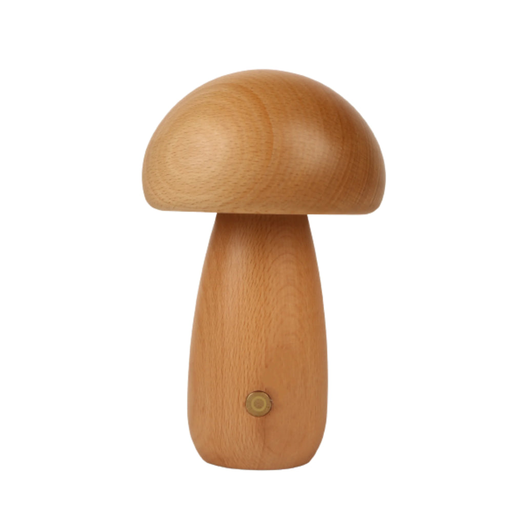 Wood Mushroom Table Light - Rechargeable