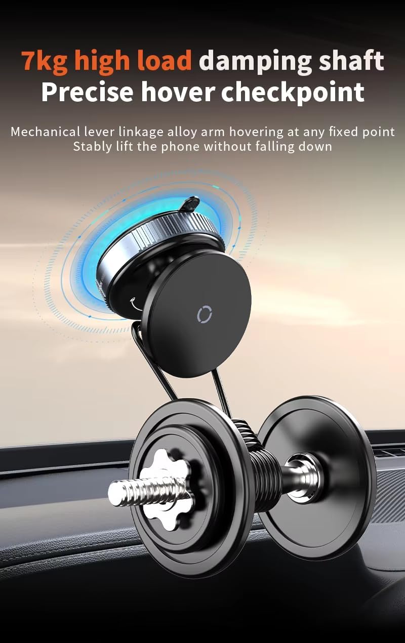 Car Phone Holder Upgraded 360 Adjustable Vacuum Suction 20X Magnets