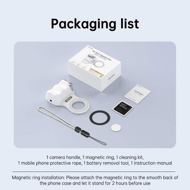 Telesin MagSafe Compatible Photography Grip: Wireless Bluetooth Stabilizer for Shake-Free Shooting