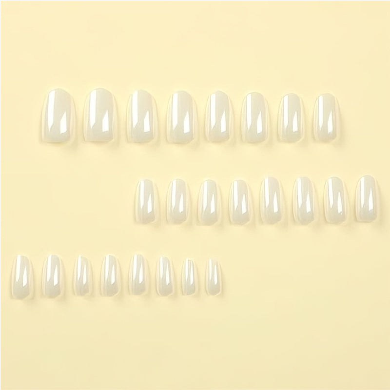 24 PCS Aurora White Nail Art