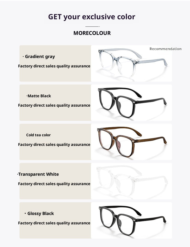 Anti-Blue Light Large Frame Glasses