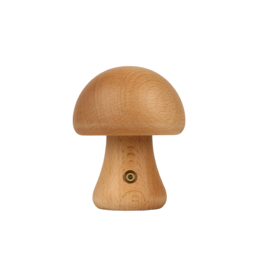 Wood Mushroom Table Light - Rechargeable