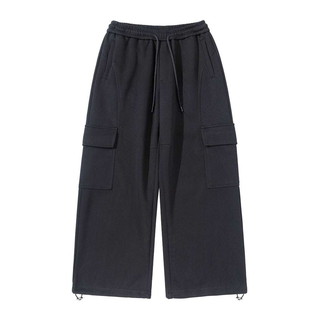 Loose Straight Leg Cargo Sweatpants