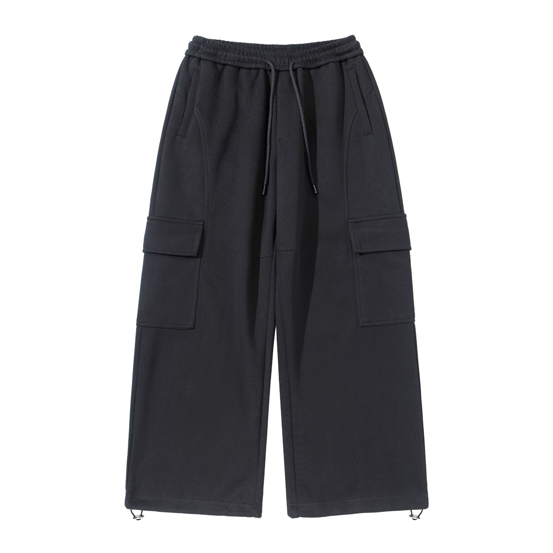 Loose Straight Leg Cargo Sweatpants