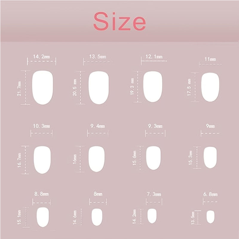 24 PCS Aurora White Nail Art