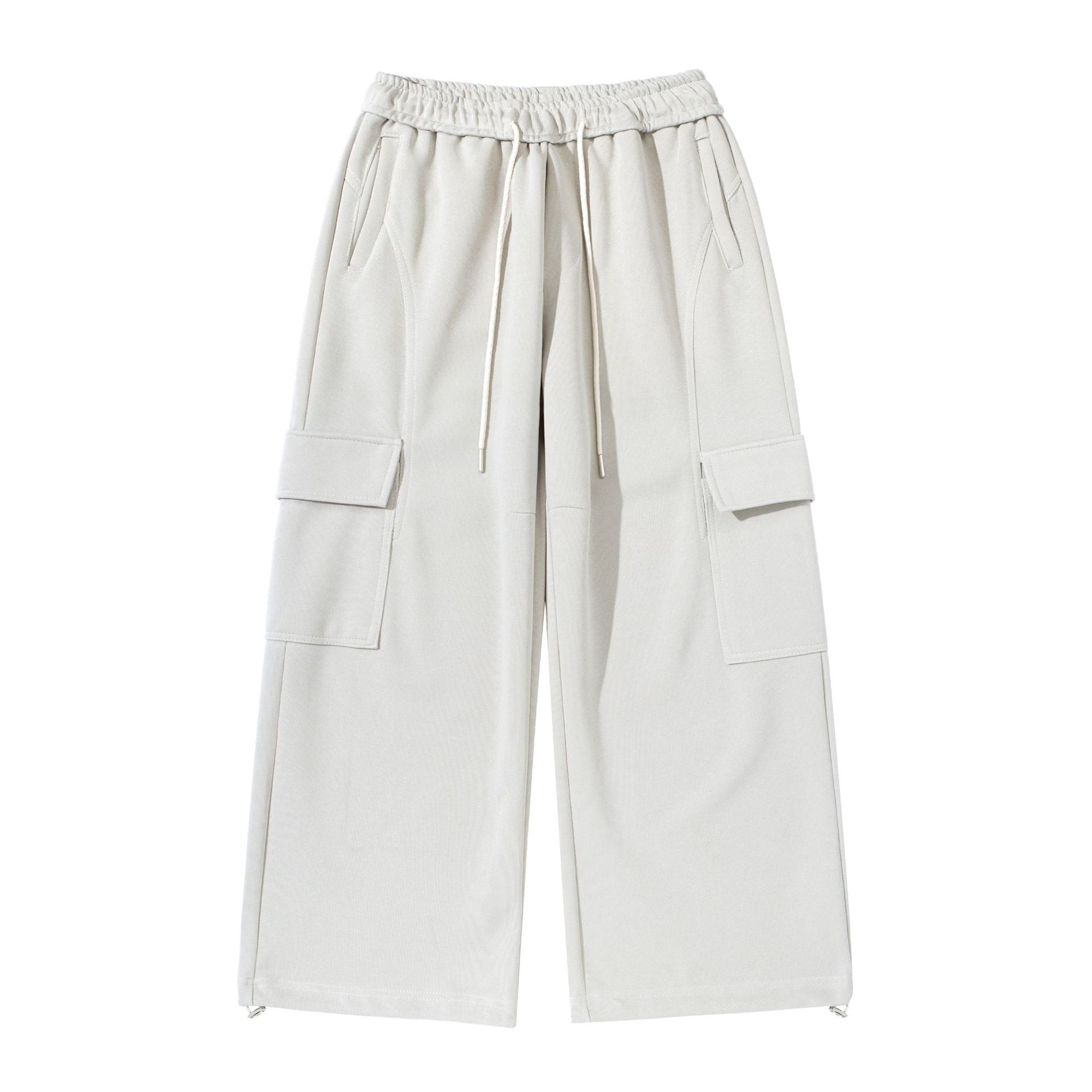 Loose Straight Leg Cargo Sweatpants