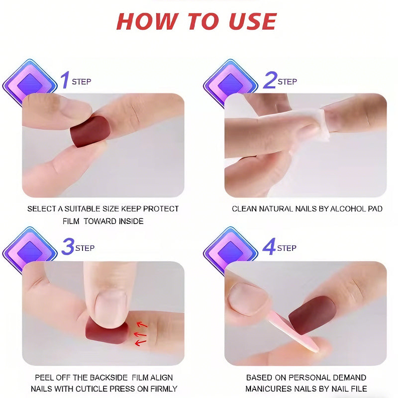 24 PCS Minimalist Nail Short Almond