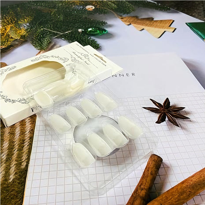 24 PCS Aurora White Nail Art