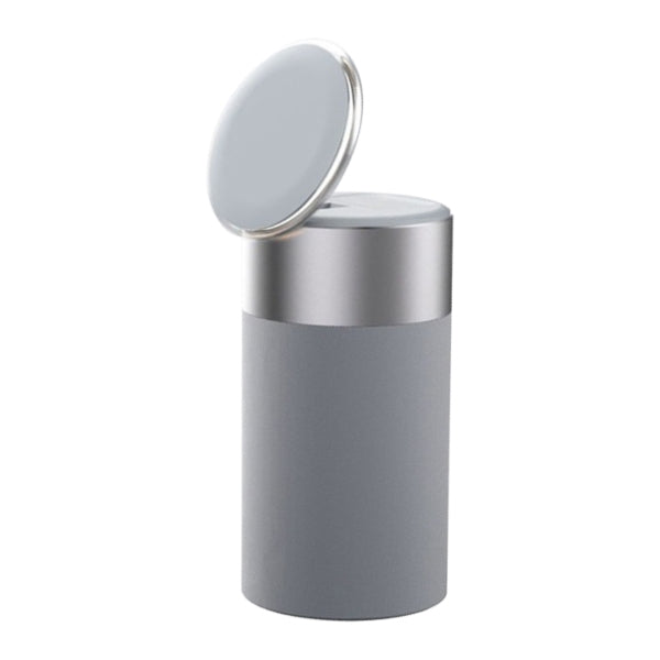A three-in-one multi-functional iPhone and AirPods wireless charger, portable Bluetooth speaker, and touch lamp.