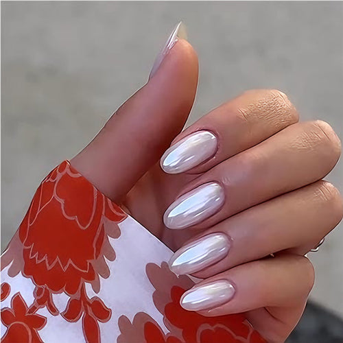 24 PCS Aurora White Nail Art